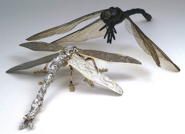 White gold dragonfly.