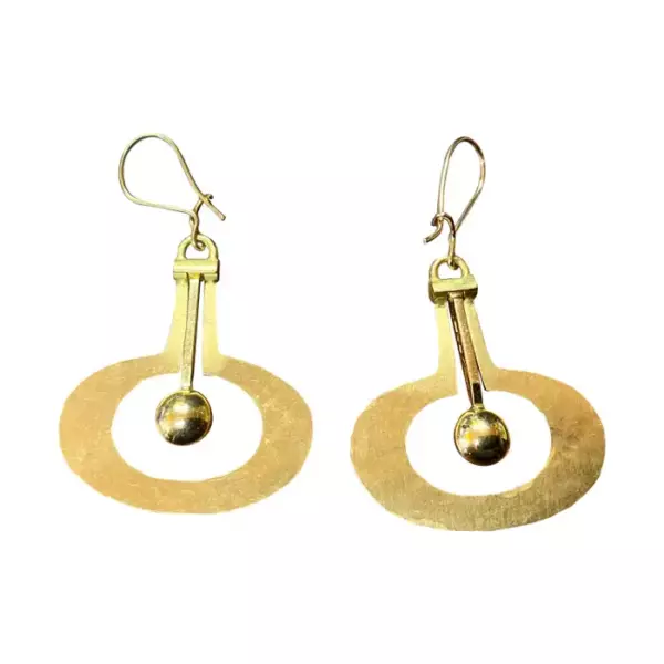 18 Karat Gold Tapio Wirkkala Pear Earrings Rare.