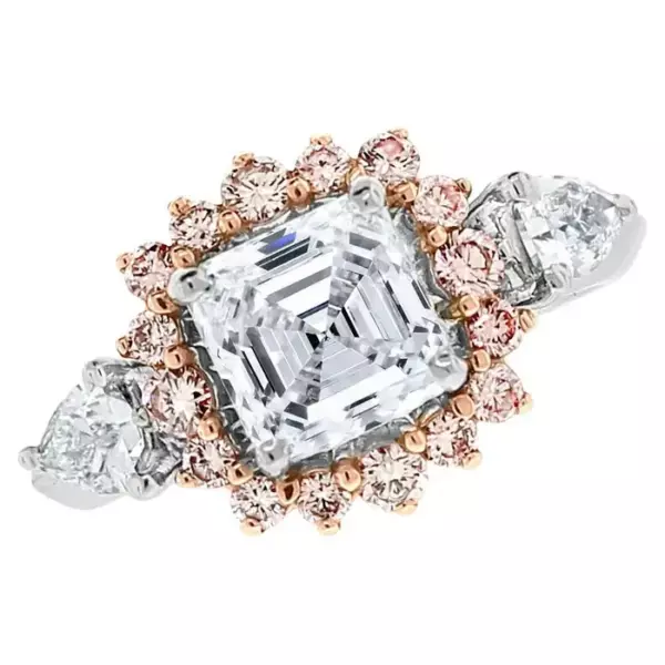 Beauvince Iraa Engagement Ring '1.70 Ct Asscher Cut HVVS1 GIA Diamond'.