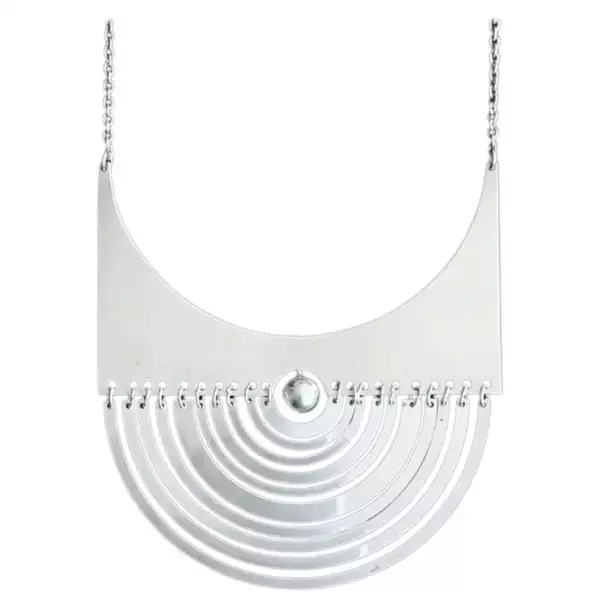 Early Tapio Wirkkala Puillikuu Sterling Silver Necklace, 1972.