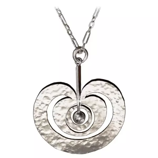 Early Tapio Wirkkala Sterling Silver Omena Apple Pendant, 1975.