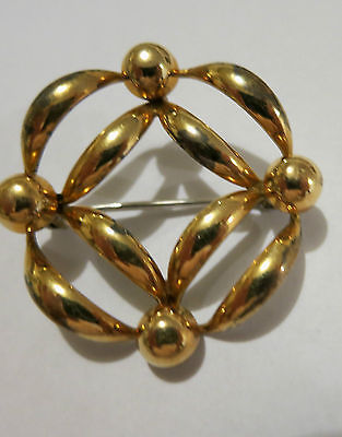 STERLING SILVER + 14K SYMMETALIC W.E RICHARDS & CO. BROOCH PIN. STERLING SILVER + 14K SYMMETALIC W.E RICHARDS & CO. BROOCH PIN.