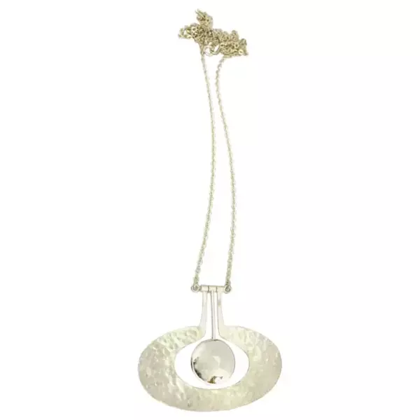 Silver Finland 1975 Tapio Wirkkala Kultakeskus Apple Necklace.