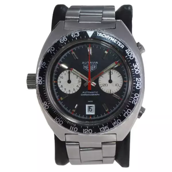 Tag Heuer Stainless Steel Autavia Chronograph Manual Watch.