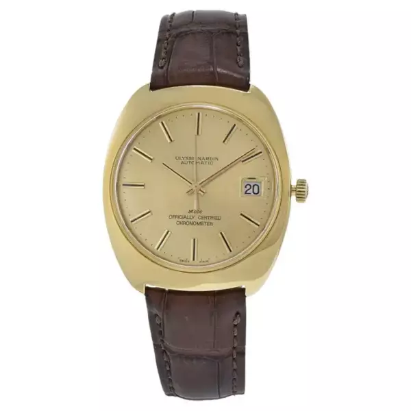 Ulysse Nardin 18K Yellow Gold High Beat Chronometer with Date.